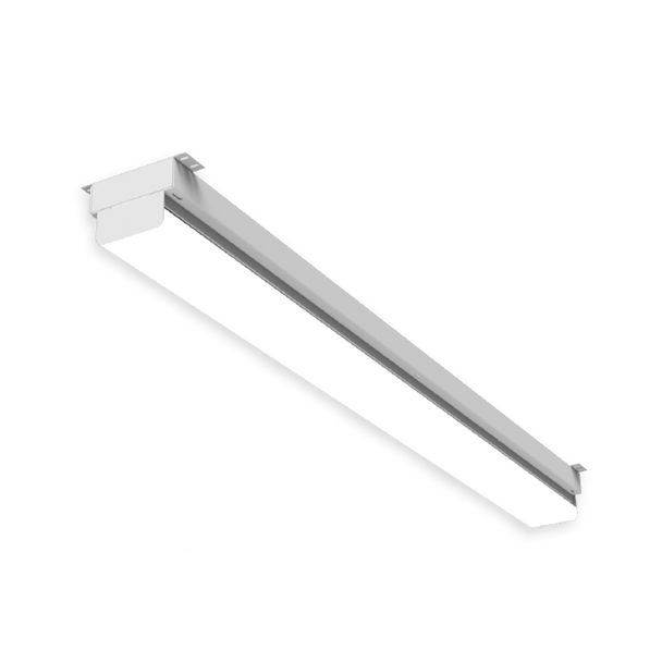 VLR4 High Efficacy Linear Retrofit, 4,500 Lumens, 3500K, Frosted Flat Glare Reducing Lens, Fixed 5.0" Strip Channel Width