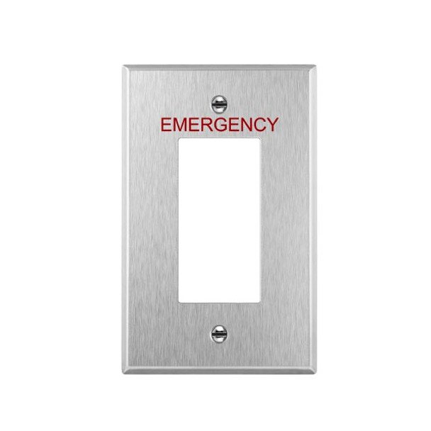 1-Gang Decorator, Mid-Size Emergency Wall Plate