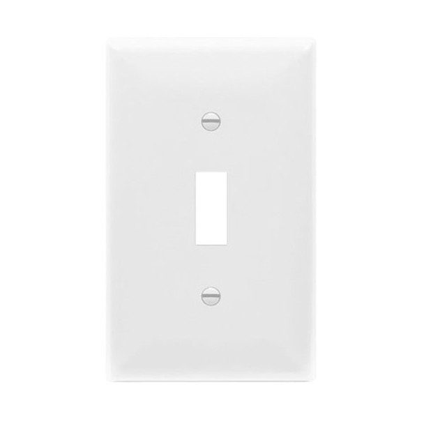 1-Gang Toggle, Mid-Size, Red, Plastic Wall Plate