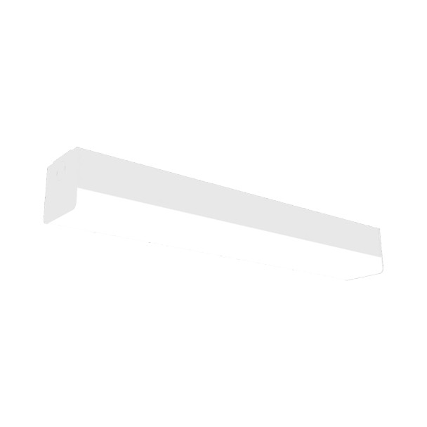 Discovery Series 8' Linear Strip, 6000 Lumens, 3500K, Frosted Flat Glare Reducing Lens, No End Cap Knockout
