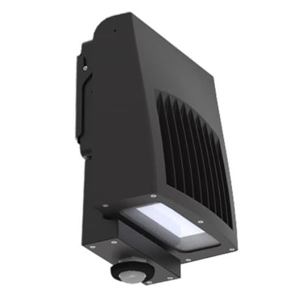 75W LED Adjustable Slim Wall Pack, 10W BBU, Select CCT & Lumens