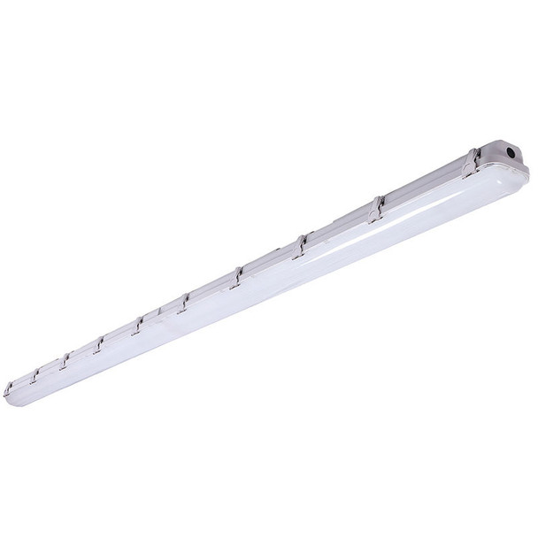 8Ft. Builder Series Linear Vapor-Tight Fixture, CCT & Wattage Selectable, 45W/55W/65W, 140lm/W, 35K/40K/50K
