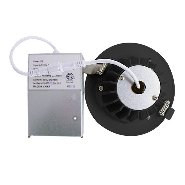 Westgate Residential Lighting, 4'' LED Anti-glare Downlight, Smooth and Baffle Trim, Multi CCT, White