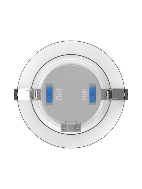 Commercial Downlight, 6", 40/35/30/25/20W, 80+ CRI, 27/30/35/40/5000K, 120-347V, Triac & 0-10V Dimming, White