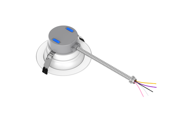 Commercial Downlight, 6", 20/18/16/14/12W, 80+ CRI, 27/30/35/40/5000K, 120-277V, 0-10V Dimming, White