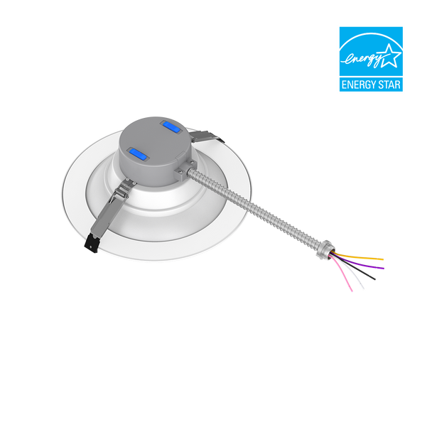 Commercial Downlight, 10", 40/35/30/25/20W, 80+ CRI, 27/30/35/40/5000K, 120-277V, 0-10V Dimming, White