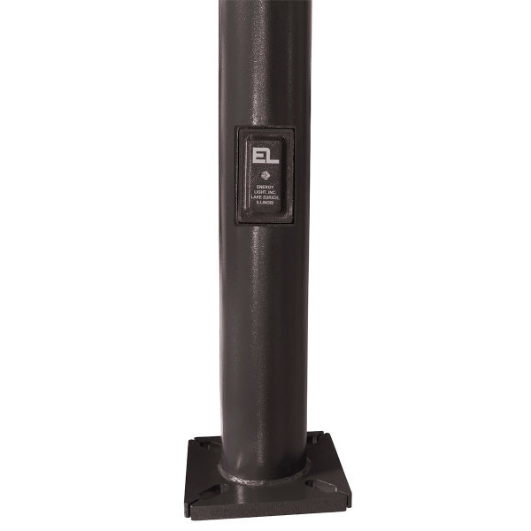 25 Foot Round Tapered Steel Light Pole, 6.6 Inch Diameter, 11 Gauge, Quick Ship