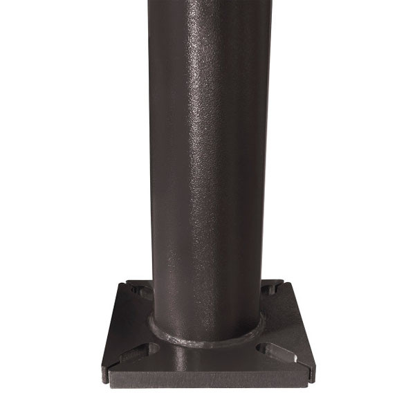 25 Foot Round Tapered Steel Light Pole, 6.6 Inch Diameter, 11 Gauge, Quick Ship