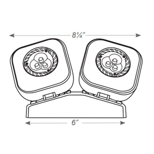 Indoor High Performance MR16 LED Remote Head, Double Head, White, For use with 5V - 15V battery or DC power supply
