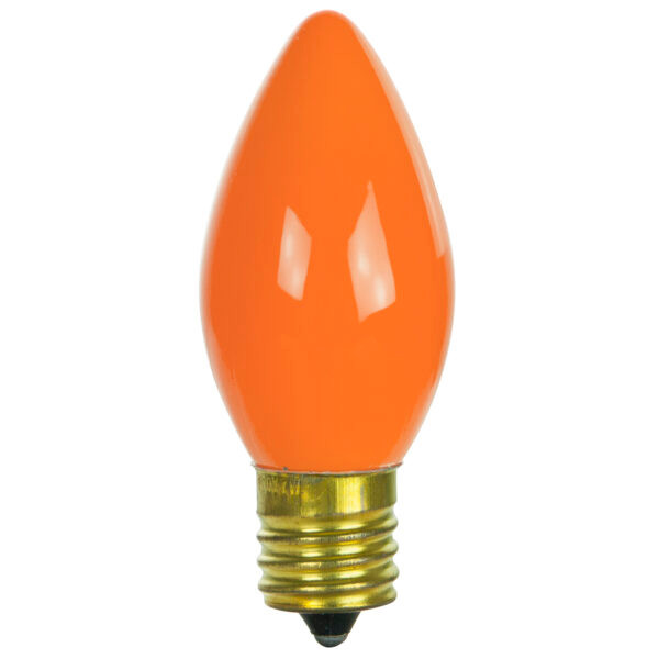 7 Watt C9 Colored NightLight, Intermediate Base, Ceramic Orange