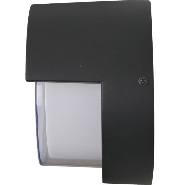 LED Round Modern Outdoor Light Fixture with Canopy, 12 Watts, Black, CCT Selectable 30K/40K/50K, 90 CRI