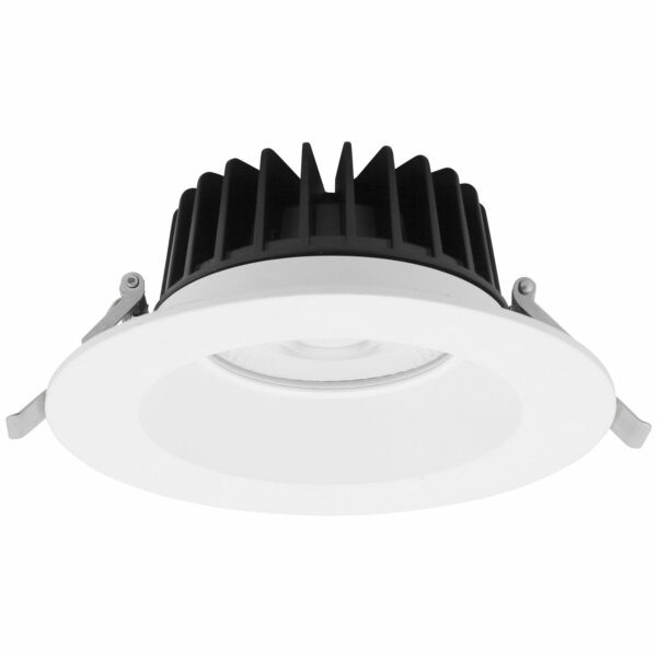 6" Regressed Downlight, 24W, 90CRI, Selectable 27K/30K/35K/40K/50K, Round White Trim