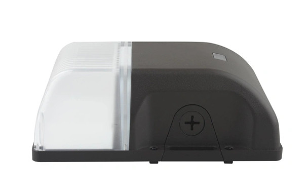 LED Wall Pack Fixture, Striped Clear Plastic Lens, 30W, 3000K-5000K