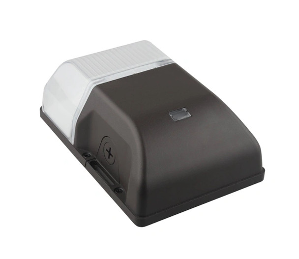 LED Wall Pack Fixture, Striped Clear Plastic Lens, 30W, 3000K-5000K