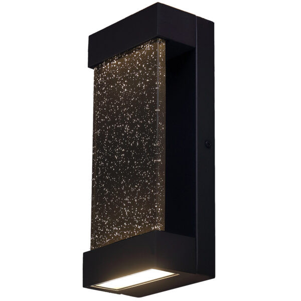 Wall Sconce, Dark Seedy Acrylic Up/Down Lights, 12” Dimmable, 120V, Black