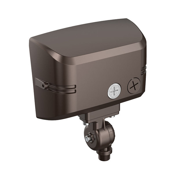 Maximum-Feature Round-Back Flood Light, Medium, 20-50W, Multi-CCT, Knuckle Mount, Photocell