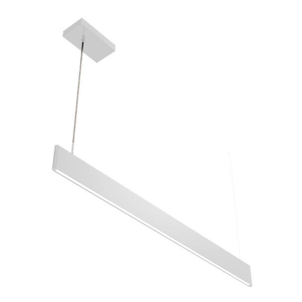 Architectural Slim Up & Down Linear Light, 4FT, Power & CCT Selectable, White/Black, PC Lens