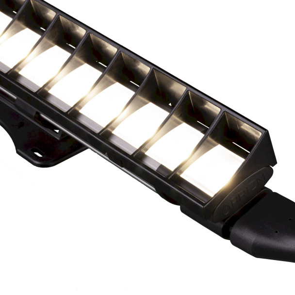 Black optical-grade PVC visor, 1ft