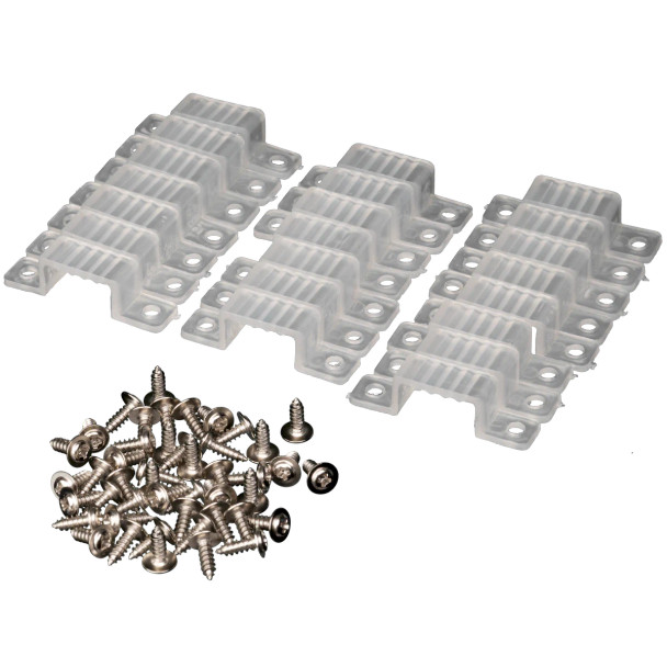 Hybrid 3 Single Color Saddle Mounting Clips, Bag of 22