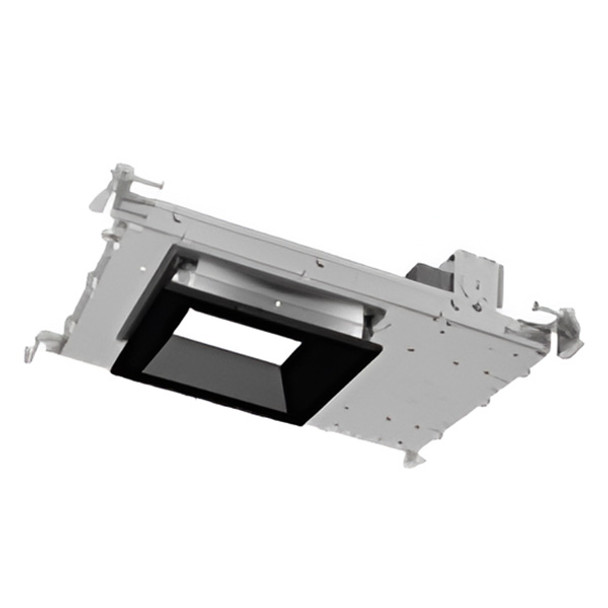 New Construction 6" Square Downlight, Selectable Lumen 2,000, CRI90, Selectable CCT 27/30/35/40/50K, Dual Dimming 0-10V/ELV&Triac, Wide Beam, Black Reflector Black Flange (Dead Front)