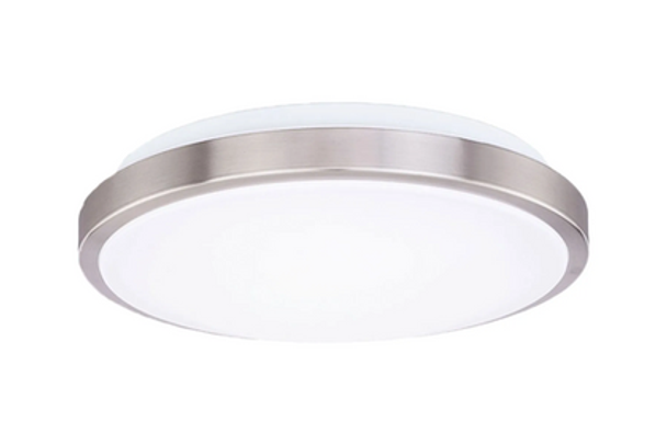 LED Single Ring Flush Mount Ceiling Light, 13", 16W, Brushed Gold, Selectable CCT