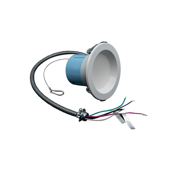 LED Commercial Downlight, 13W, 4", Power & CCT Selectable, Round Smooth Trim