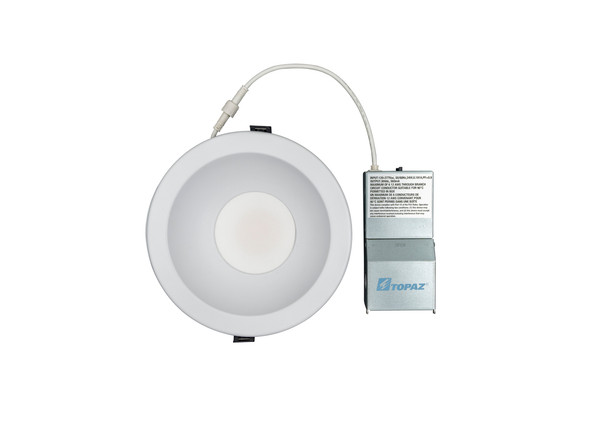 6" LED Commercial Downlight, Remote Driver, 24W Power, CCT Selectable, Round Smooth Trim