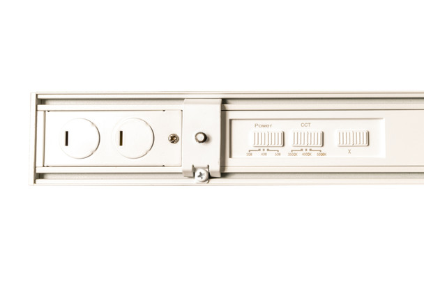Architectural 4' LED Strip, CCT and Power Selectable, 50W, 6100 Lumens, Dimmable, Black, White