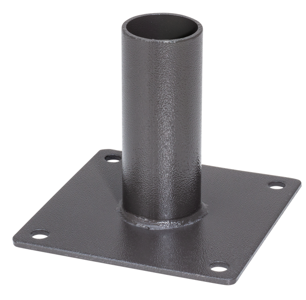 Straight Surface Mount Bracket, Bronze Finish, Steel Construction, Max Arm Weight 110 Lbs, Pole Tenon Size 2"