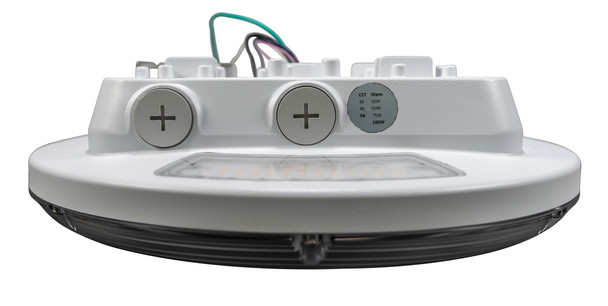 LED Low Profile Parking Garage/Canopy Light, Power and CCT Selectable , 30W/50W/75W/100W, 3000K/4000K/5000K, Sensor-ready, White