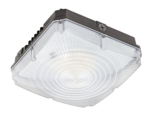 LED Square Canopy, 40 Watt, Selectable CCT, Bronze