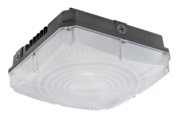 LED Square Canopy, 60 Watt, Selectable CCT, Bronze