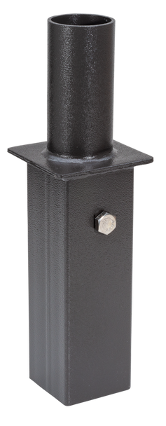 Square Single Pole to Tenon Adapter, Pole Tenon Size 3", Bronze Finish