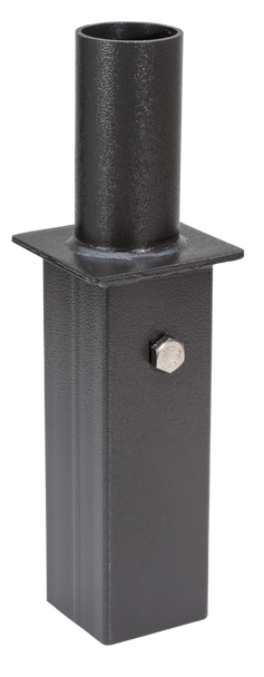 Square Single Pole to Tenon Adapter, Pole Tenon Size 3", Bronze Finish