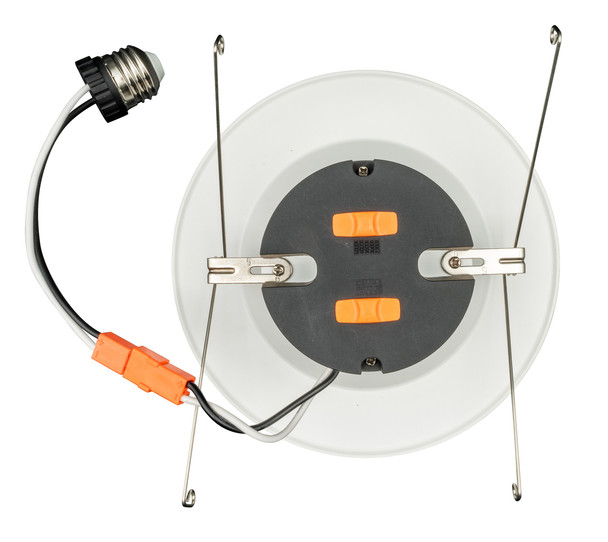 6" Performance LED Recessed Retrofit Downlight, Power and CCT Selectable, White, Round Baffle Trim