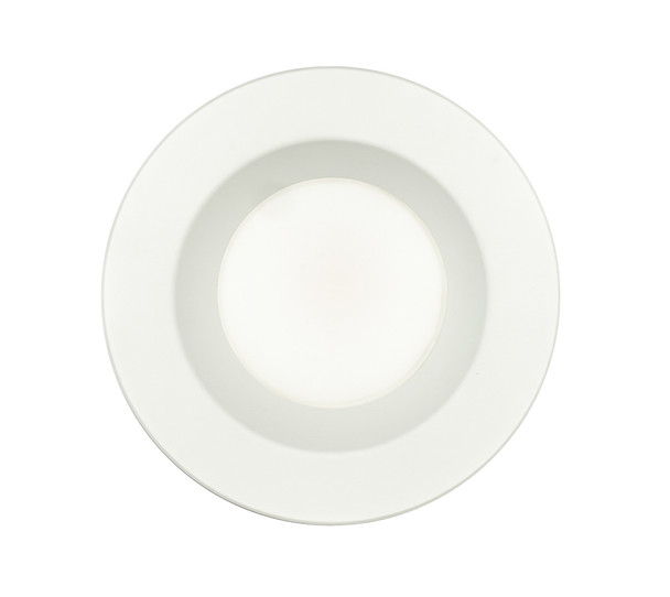 Economy LED Recessed Retrofit Downlight, 6", 12 Watt, White, Round Smooth Trim