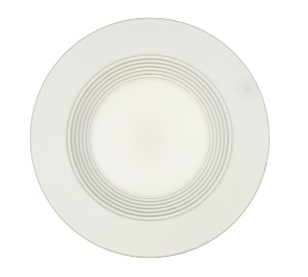 4" Economy LED Recessed Retrofit Downlight, 6 Watt, White, Round Baffle Trim