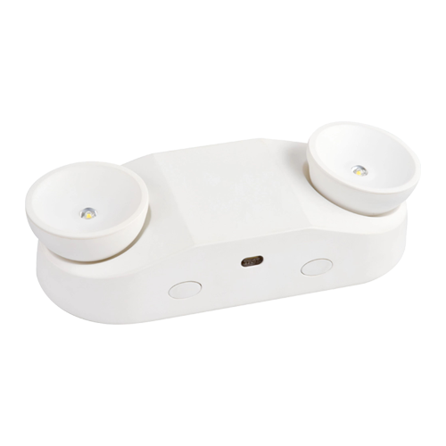 Double Head Emergency Light, Round, White, Universal mounting (Ceiling, Wall)