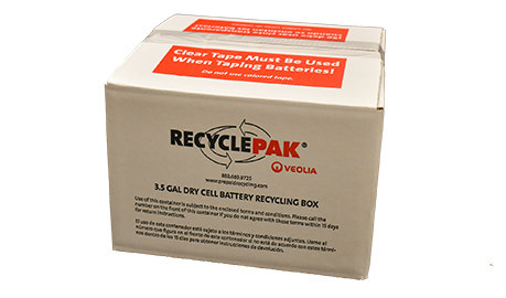 3.5 Gallon Dry Cell Battery Recycling Box, FedEx Rated, DOT Approved