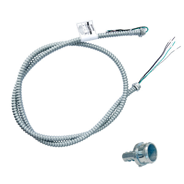 Fixture Whip, 18 AWG, Black/White/Green/Purple/Gray, 3/8 in by 6 ft, Snap In