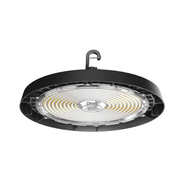 High Output Round High Bay, 11" Diameter, CCT Selectable (3500K/4000K/5000K), Wattage Selectable (100W/120W/150W), High Voltage