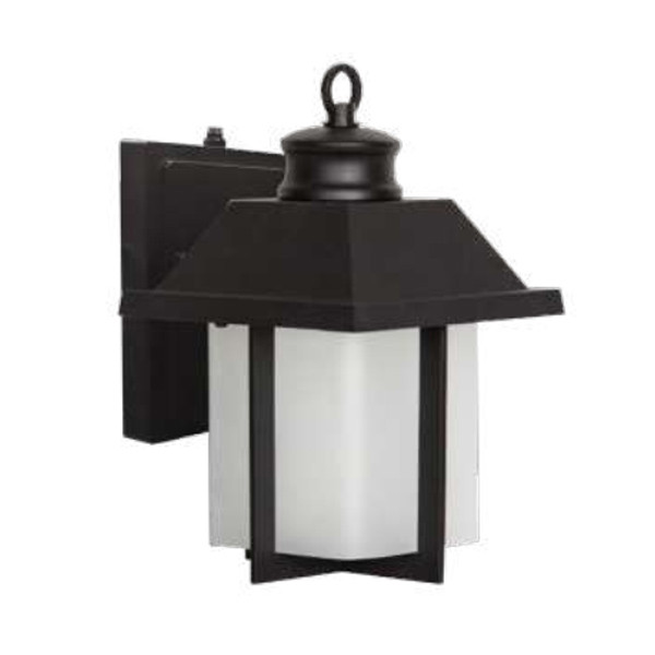 Mini Square Lantern, 8", Photocell, 3CCT, 12W, 650LM, 30K/40K/50K, Black
