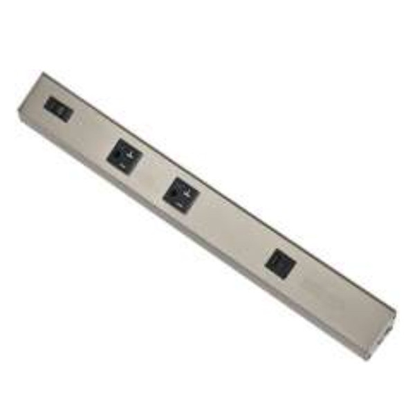 24-Inch Angled Power Strip, 3-Receptacle, 2 USB, 20A