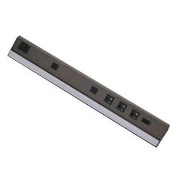 30-Inch Angled Power Strip & Undercabinet Light, Power Receptacle, 5CCT