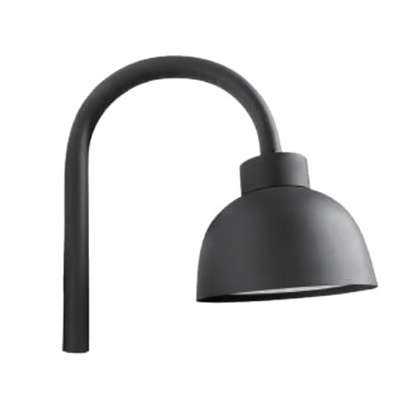 12" Dome Light, Flat Lens, 120-277V, Dual Dimming, 24W/32W/40W, Top-Of-Pole Mount Bell Arm, MCTP