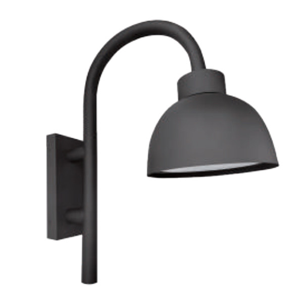 12" Dome Light with Flat Lens, Dual Dimming, 24W/32W/40W, 21" Wall-Mount Bell Arm