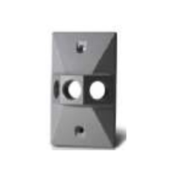 Rectangular Weatherproof Electrical Box, 1/2” Trade Size, 2 Outlet Holes, White