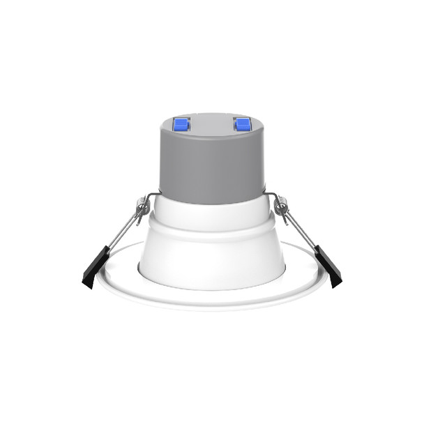 4" Round Commercial 5 CCT & 5 Wattage Selectable, Matte White and Alzak Trim