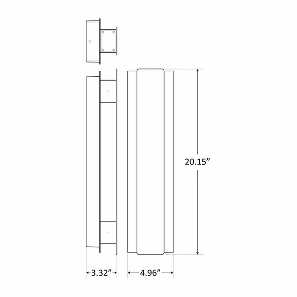 Outdoor Lighting, LED Wall Sconce, Silver, 4000K