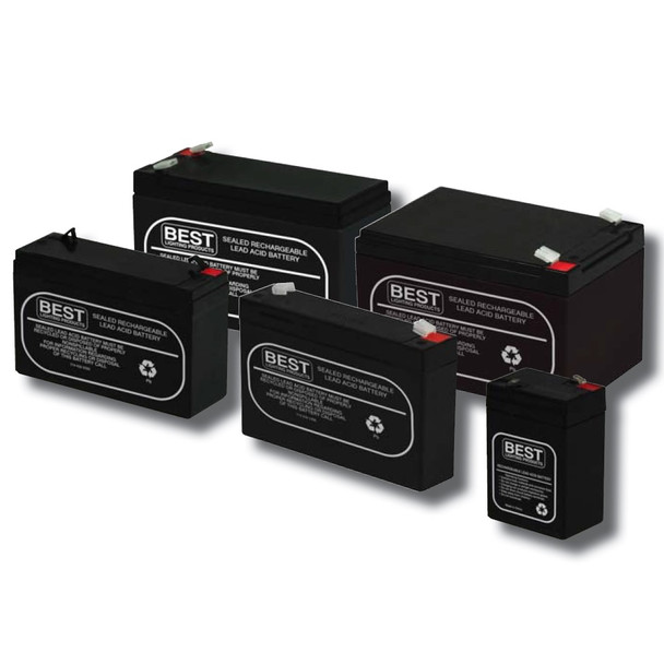 Rechargeable Sealed Lead Acid Battery, 6 volts, 12.0 Amp-Hr